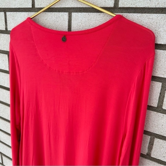 Soft Surroundings Ravello Timely Henley Tunic Top Coral - Picture 7 of 11
